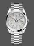 Rolex Day-Date 40 mm Platinum Meteorite Baguette 228206 0036 men's watch