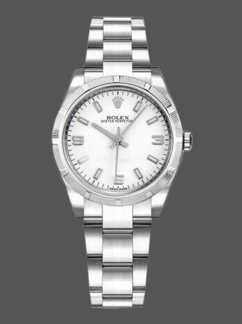 Replica Rolex Oyster Perpetual 177210 Women's Watch, Stainless Steel, White Dial, 31mm