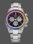 Rolex Daytona 116599RBOW Rainbow White Gold Black Dial Sapphire Bezel