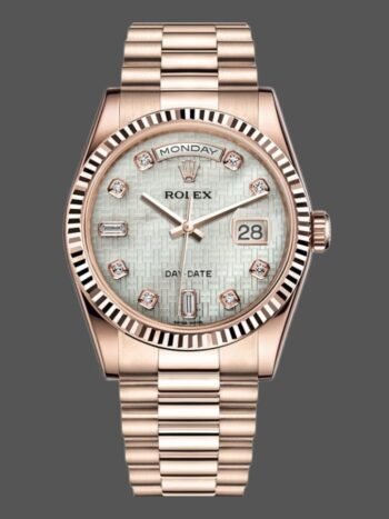 Replica of the unisex Rolex Day-Date 118235 watch with 36 mm mother-of-pearl dial