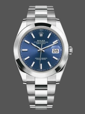 Replica Rolex Datejust 41mm 126300-0001 Men's Watch, Blue Dial, Stainless Steel Oyster Bracelet