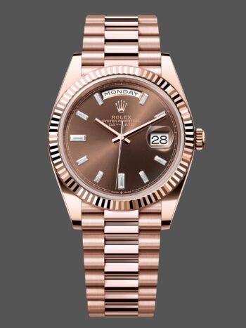 Rolex Day Date 40 18 kt Everose Gold Rolex President Chocolate Dial m228235 0003