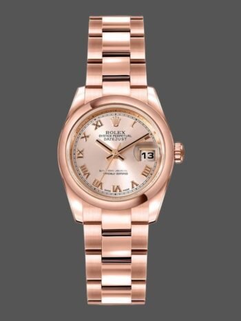 Rolex Datejust 179165 Women's Watch Replica Everose Gold Roman Pink Dial 26mm