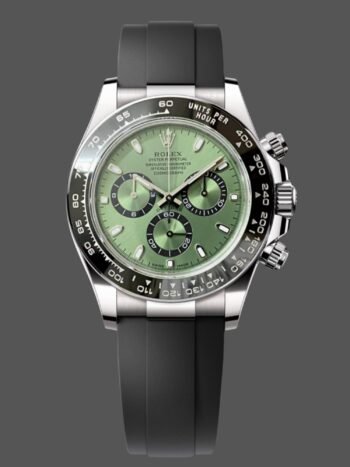 Rolex Daytona Platino, Esfera Verde, Bisel de Cerámica 126506, 40 mm, Correa de Caucho