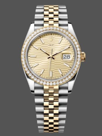 Rolex Datejust 36mm Stainless Steel and Yellow Gold 126283RBR Champagne Index Jubilee