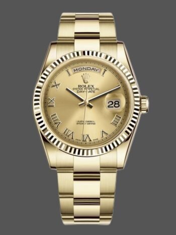 Replica Rolex Day-Date 118238 unisex watch, champagne dial, yellow gold, 36 mm