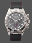 Rolex Daytona 116519 Men's Watch Replica Gray Dial Black Rubber Strap 40mm