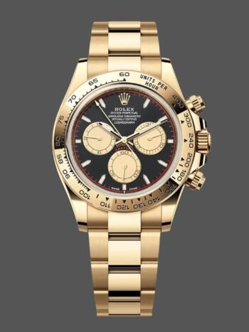 Replica of the Rolex Daytona 126508 0002 with two-tone black dial
