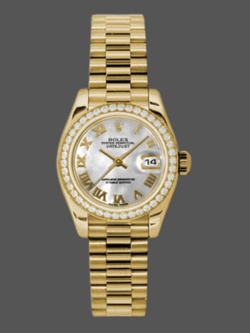 Replica Rolex Datejust 179138 Women's Watch White Mother of Pearl Dial with Roman Numerals, 26mm