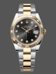 Reloj Rolex Datejust 41 con esfera de diamantes negros M126333 0005 para hombre