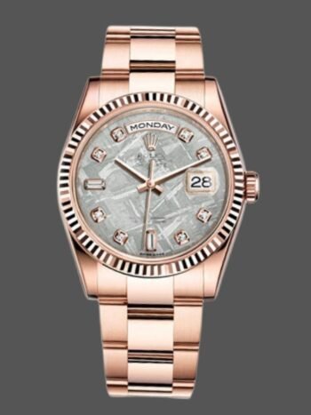 Replica Rolex Day-Date 118235 Meteorite unisex watch with 36mm diamond dial