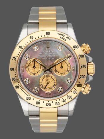 Réplica del reloj Rolex Daytona 116523 Dark MOP Black Dial 40 mm para hombre