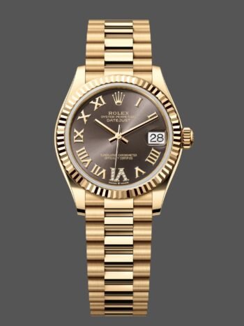 Rolex Datejust 31 mm Yellow gold M278278 0032 Dark gray Roman VI President