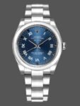 Replica Rolex Oyster Perpetual Air-King 114200, blue dial, 34 mm, unisex