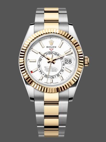 Reloj Rolex Sky Dweller de 42 mm con esfera blanca y marcadores de posición m336933 0005 para hombre