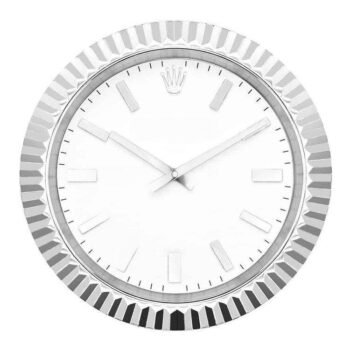 Rolex Presidential silver and white wall clock