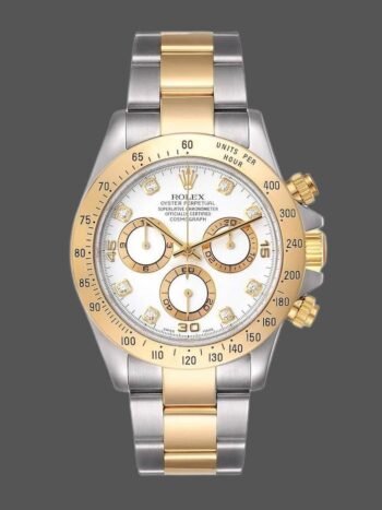 Replica Rolex Daytona 116523 Men's Watch White Diamond Dial 40mm