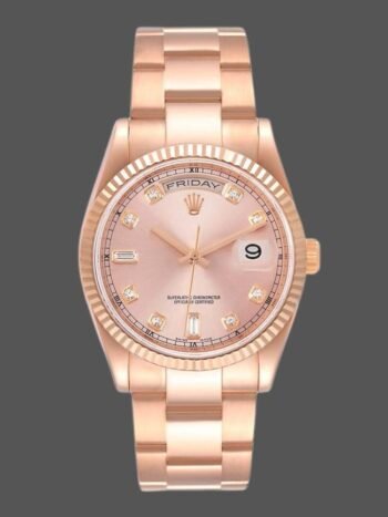 Replica Rolex Day-Date 118235 Women's Watch, Everose Gold, Pink Diamond Dial, 36mm