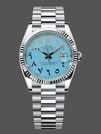 Rolex Datejust 41, Ice Blue Dial with Fluted Bezel, 126334, Men's Watch