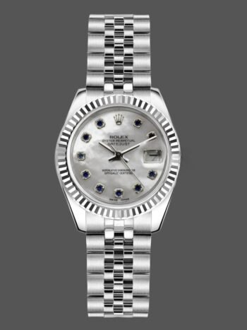 Replica Rolex Datejust 179174 Women's Watch, White Mother of Pearl Dial, 26mm