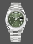 Rolex Day-Date 40 mm, Arabic platinum, olive dial 228206