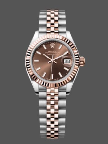 Rolex Datejust 28 Chocolate Index Steel and Rose Gold m279171 0017