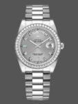 Replica Rolex Day Date 118346 unisex watch with 36mm rhodium-plated gray dial