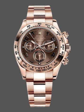 Replica Rolex Daytona m116505 Everose Gold Brown Dial 40 mm watch for men