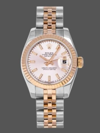 Rolex Datejust 179171 Women's Watch Replica Pink Dial Fluted Bezel 26mm
