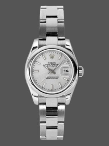 Rolex Datejust 179160 Women's Watch Replica Vaulted Bezel Silver Dial with Indexes 26mm