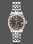 Replica Rolex Datejust 178384 Women's Watch Stainless Steel Brown Diamond Dial 31mm