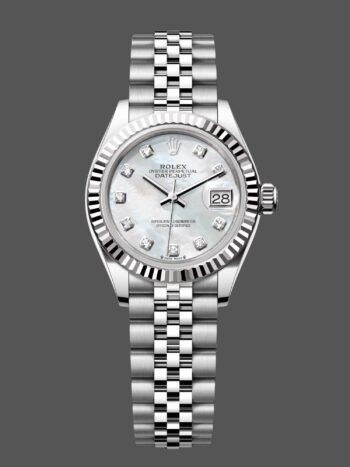 Replica Rolex Datejust 279174 Women's Stainless Steel Mother of Pearl Diamond Dial 28mm