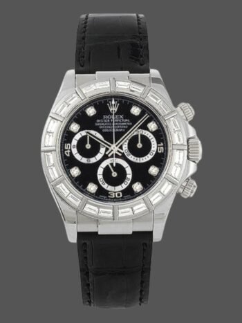 Replica Rolex Cosmograph Daytona 116589 Men's Black Diamond Dial 40mm