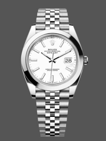 Rolex Datejust 41 mm Stainless steel 126300 0006 White index Jubilee