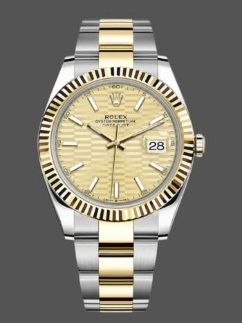 Replica of the unisex Rolex Datejust 126233 watch with a 36 mm champagne dial
