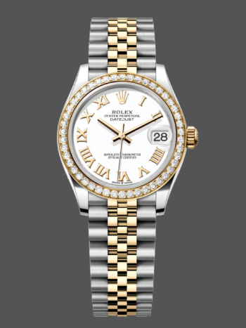 Rolex Datejust 31 mm Stainless steel and yellow gold 278383rbr 0002 White Roman Jubilee