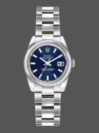 Rolex Datejust 179160 Women's Watch Replica Blue Index Dial Vaulted Bezel 26mm