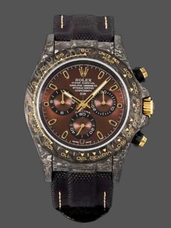 Reloj Rolex Daytona de 40 mm DIW con caja de carbono, esfera color chocolate y correa de nailon para hombre