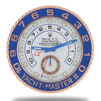 Rolex Yacht Master ll pink and white wall clock