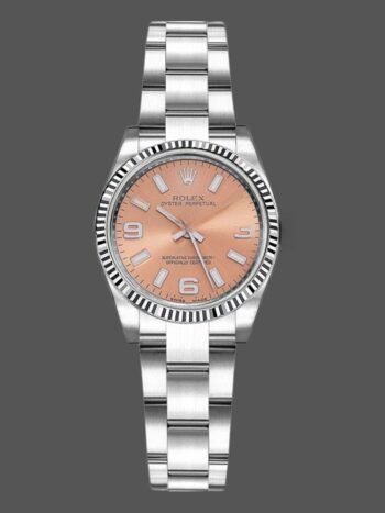 Replica Rolex Oyster Perpetual 176234 Women's Watch, Fluted Bezel, Pink Dial, 26mm