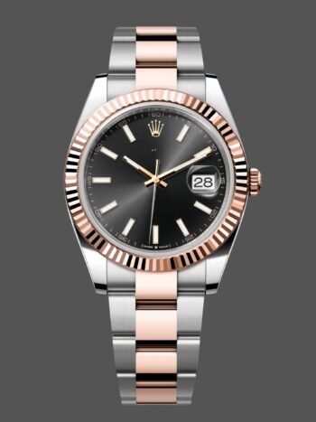 Rolex Datejust 41 Everose Gold - Esfera negra - Brazalete Oyster 126331