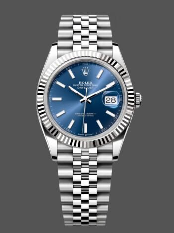 Reloj Rolex Datejust 31 con bisel estriado y esfera azul m278274 para mujer
