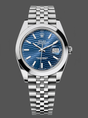 Rolex Datejust 41 smooth stainless steel 126300 0024, blue dial