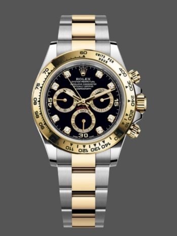 Reloj Rolex Daytona Oyster 116503 de 40 mm con esfera negra y dos tonos para hombre