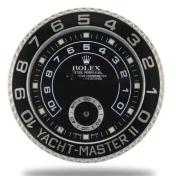Rolex Yacht Master ll black wall clock