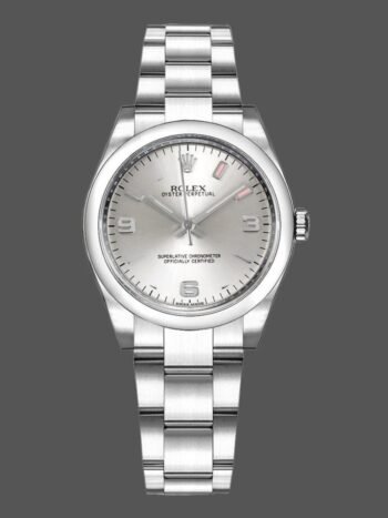 Rolex Oyster Perpetual 177200 Women's Watch Replica Silver Dial Pink Markers 31mm