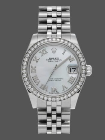 Replica Rolex Datejust 178384 Women's Watch, White Mother of Pearl Dial, 31mm