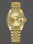 Replica Rolex Datejust 279178 Women's Watch, Champagne Roman Dial, 28mm Yellow Gold