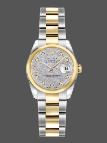 Rolex Datejust 179163 Women's Watch Replica Meteorite Gray Dial 26mm Vaulted Bezel