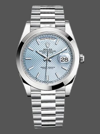 Rolex Day-Date 228206 Men's Replica Watch Ice Blue Dial Platinum 40mm